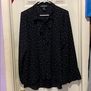 ⭐️ Polka Dot Dress Shirt with Bow Collar
